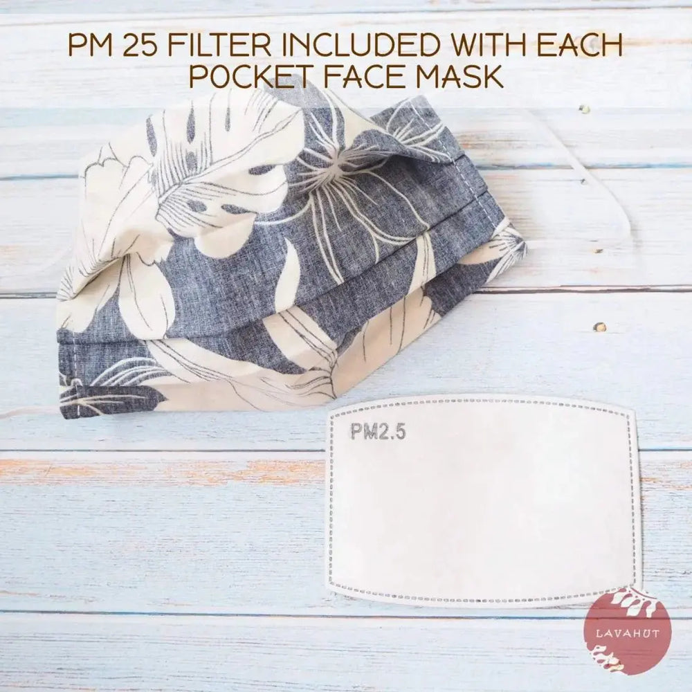 Accordion + Filter Pocket • Navy Orchid - Made in Hawaii