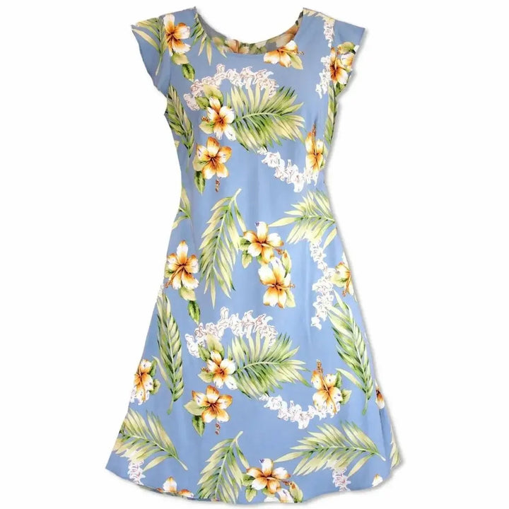 Atoll Blue Xoxo Hawaiian Dress Made in Hawaii