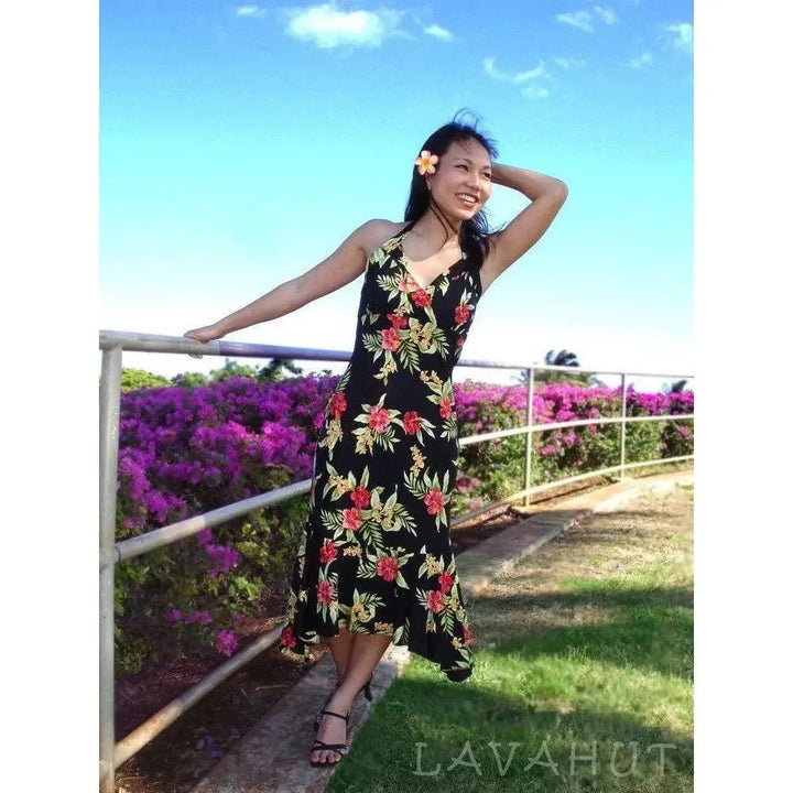 Blacksand Akua Hawaiian Halter Dress Made in Hawaii