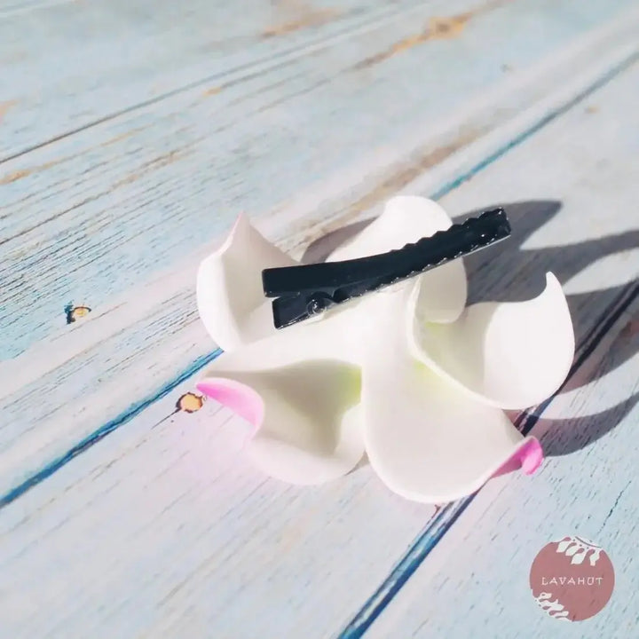 Blush Lucky Plumeria Flower Hair Clip - Made in Hawaii