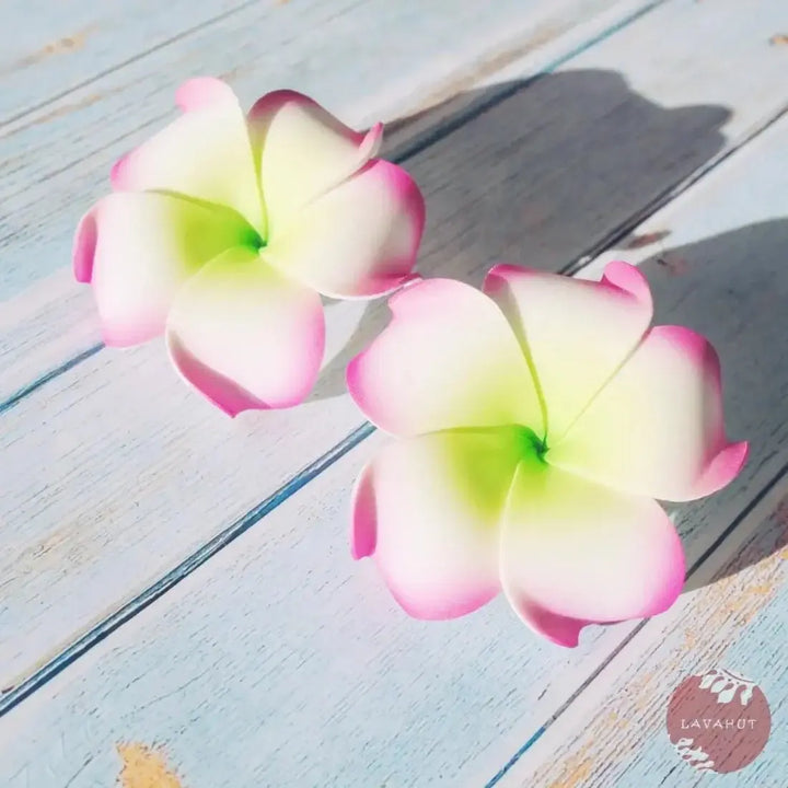 Blush Lucky Plumeria Flower Hair Clip - Made in Hawaii