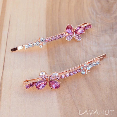 Butterfly Sparkly Hair Pin Set - Made In Hawaii