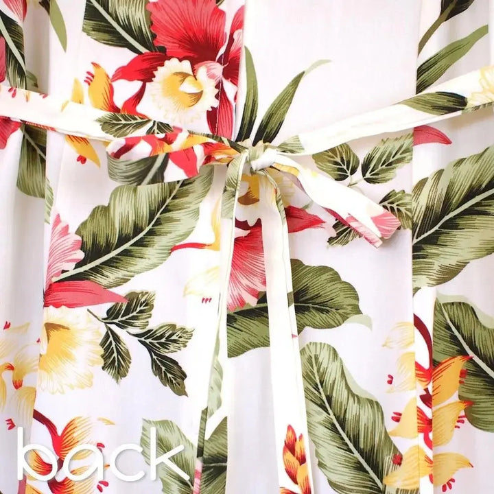 Cloud Cream Darling Hawaiian Midi Dress Made in Hawaii