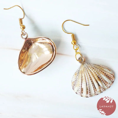 Golden Ark Seashell Drop Earrings - Made In Hawaii