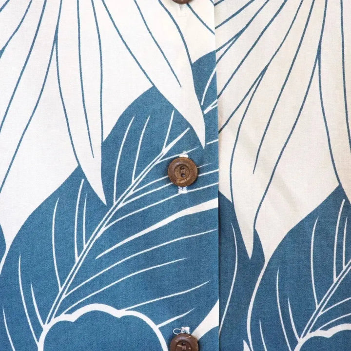 Haven Blue Women’s Hawaiian Cotton Shirt - Made in Hawaii