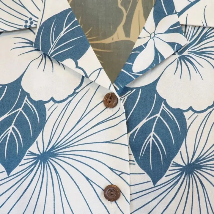 Haven Blue Women’s Hawaiian Cotton Shirt - Made in Hawaii