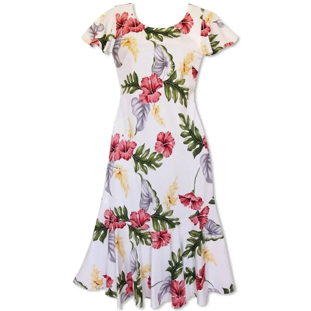 Honeymoon Cream Malia Hawaiian Dress Made in Hawaii