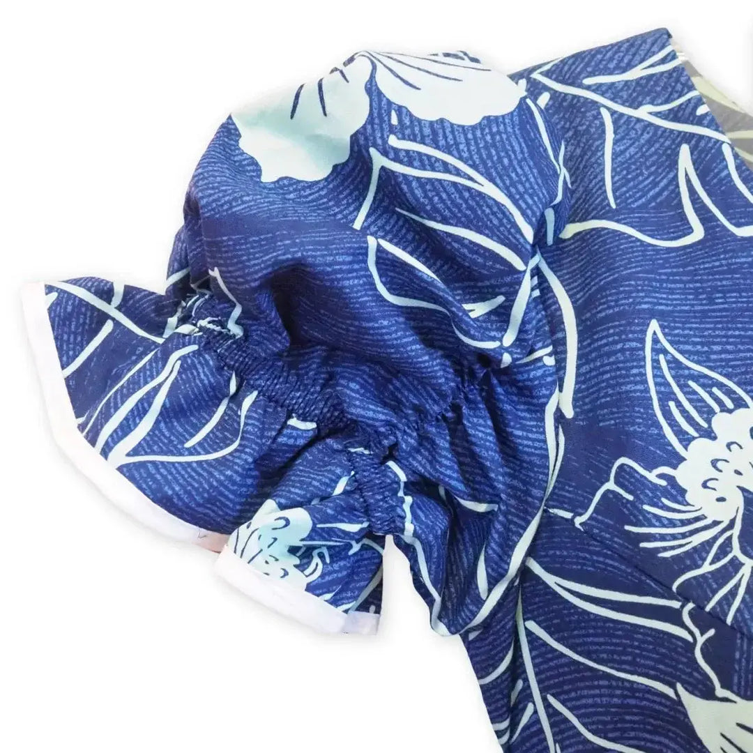 Ka’anapali Blue Makani Hawaiian Muumuu Dress - Made in Hawaii