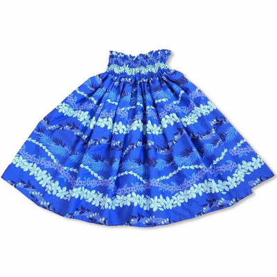 Lei Of Aloha Blue Single Pa’u Hawaiian Hula Skirt - Made In Hawaii