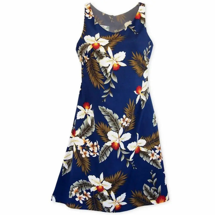 Majestic Blue Fiesta Hawaiian Dress Made in Hawaii