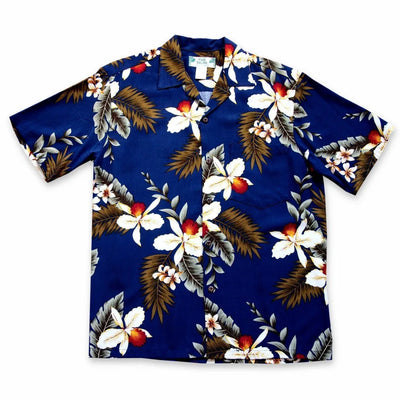 Majestic Blue Hawaiian Rayon Shirt - Made In Hawaii