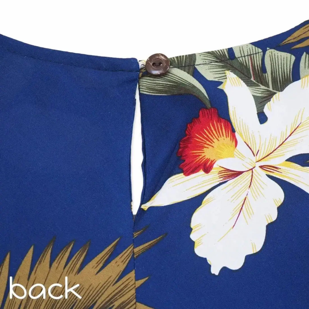 Majestic Blue Malia Hawaiian Dress Made in Hawaii