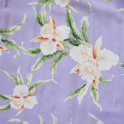 Mele Purple Hawaiian Rayon Fabric By The Yard - Made In Hawaii