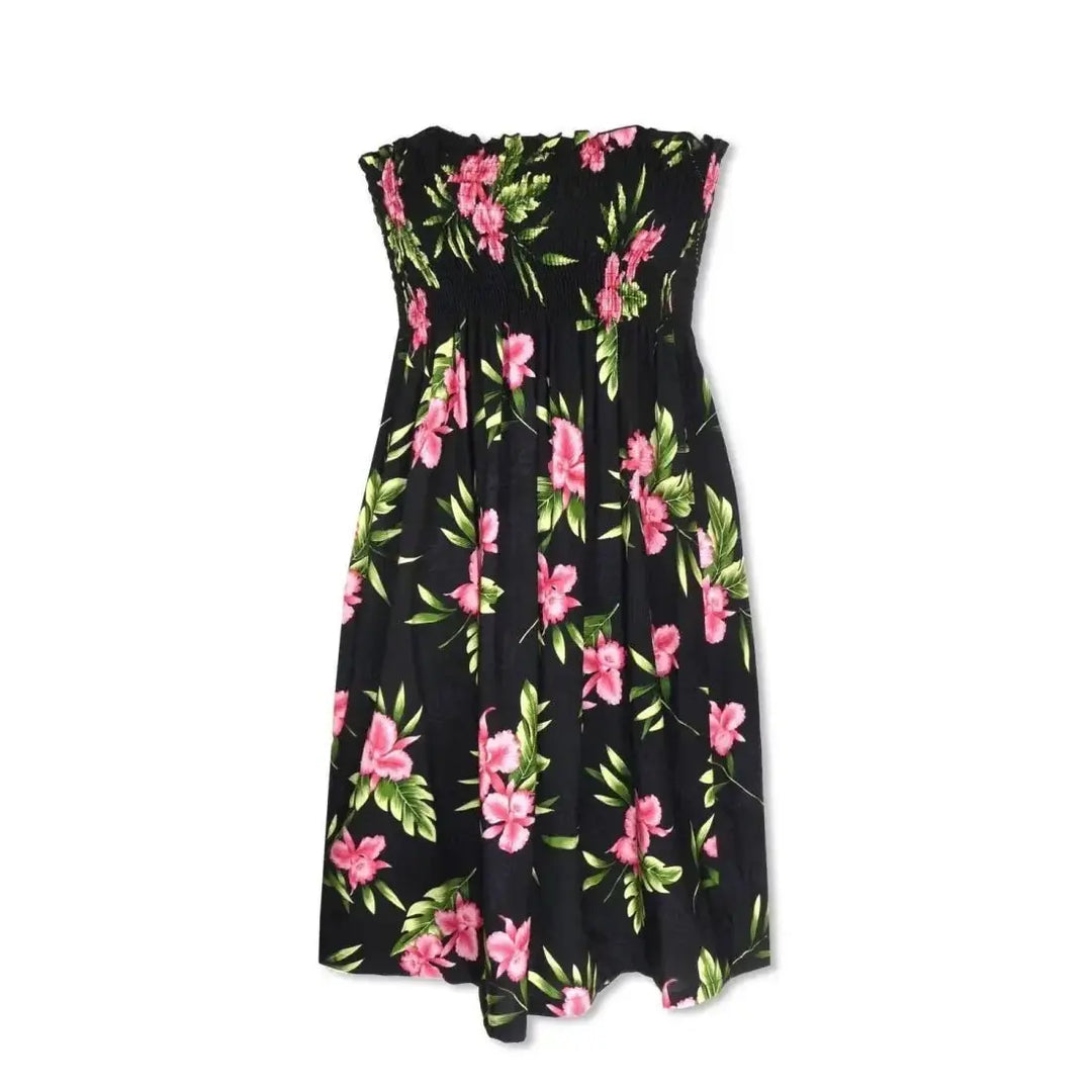 Midnight Black Moonkiss Hawaiian Dress Made in Hawaii