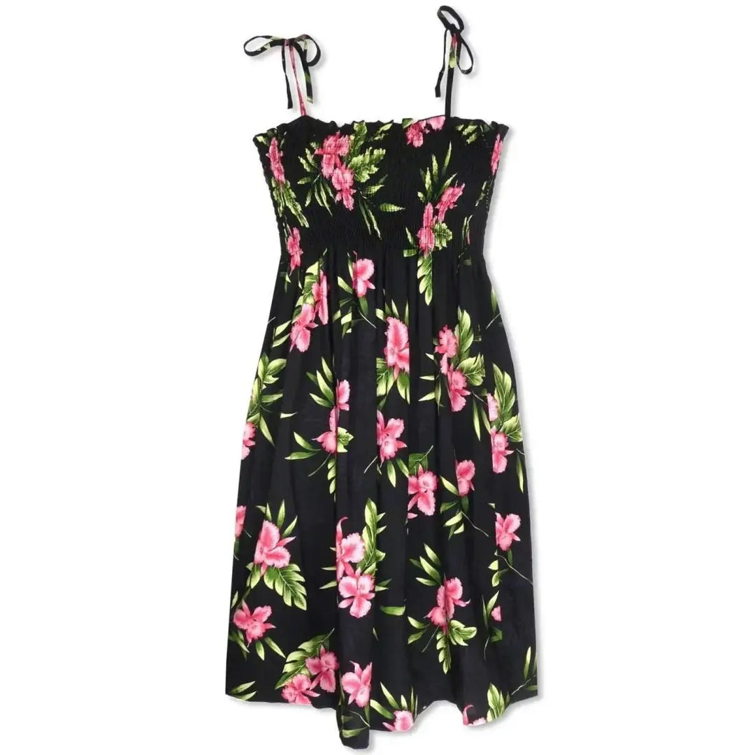 Midnight Black Moonkiss Hawaiian Dress Made in Hawaii