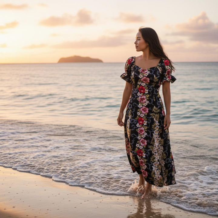 Blackmist Aikane Hawaiian Dress