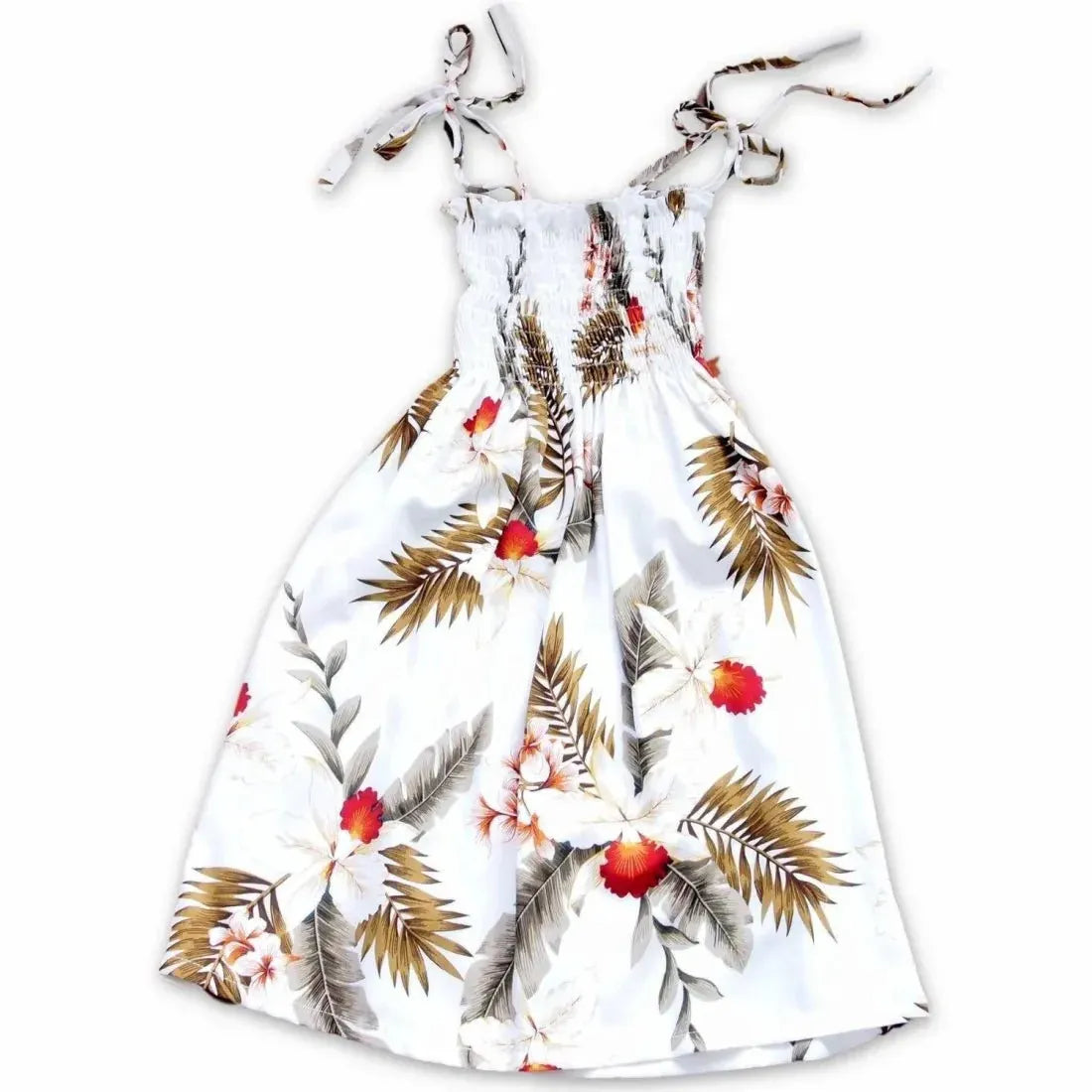 Moon White Sunkiss Hawaiian Girl Dress