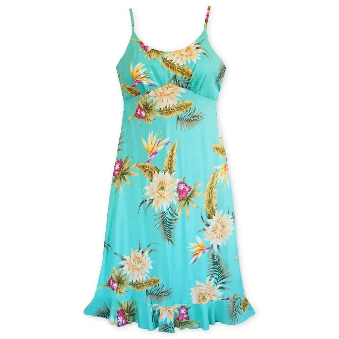 Mountain Green Kamalii Hawaiian Dress - Made in Hawaii