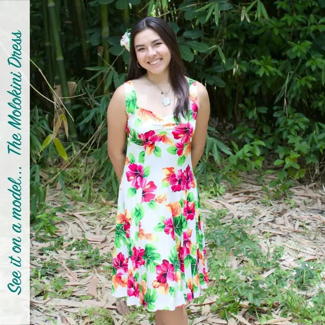 Mountain Green Molokini Hawaiian Dress Made in Hawaii