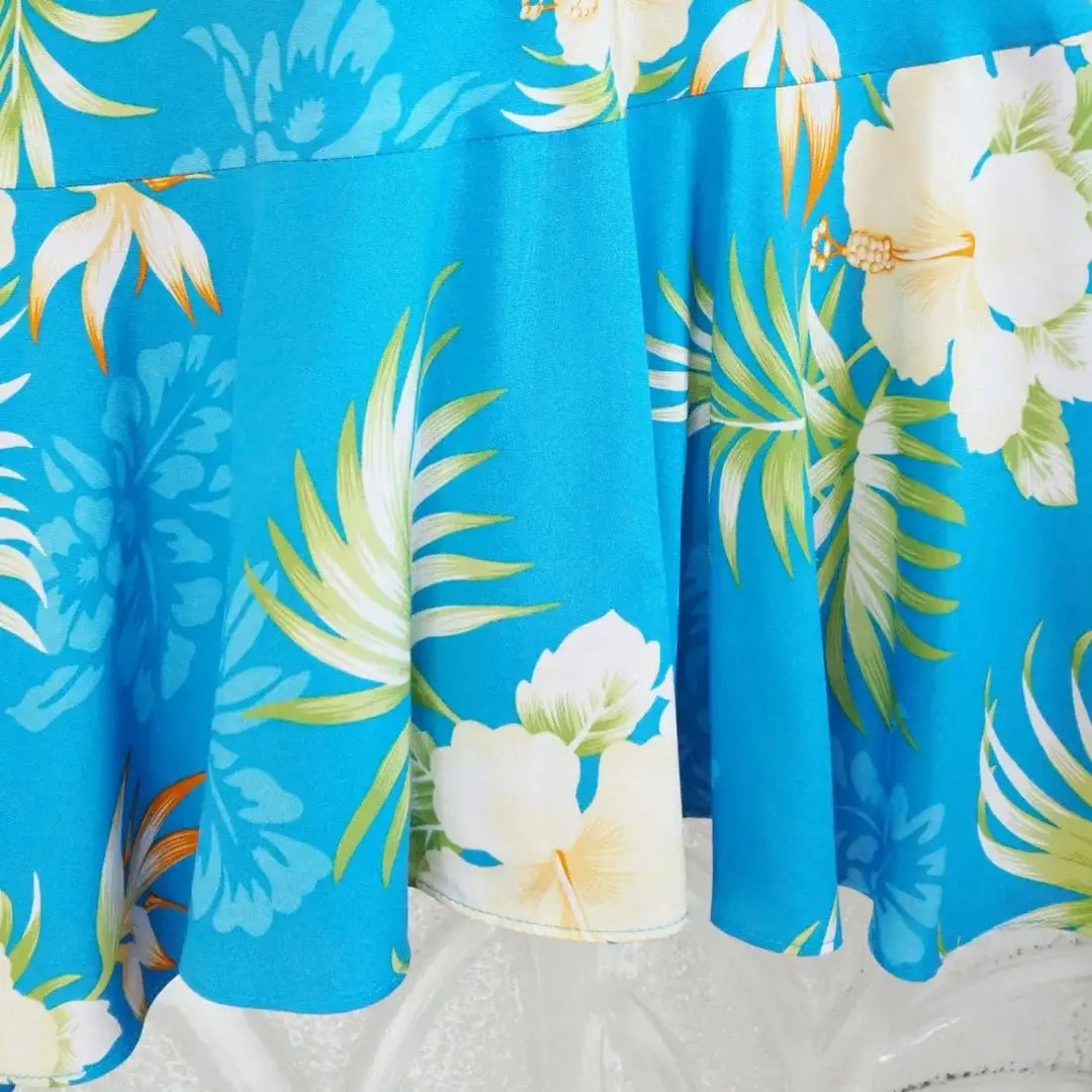 Passion Blue Akua Hawaiian Halter Dress Made in Hawaii