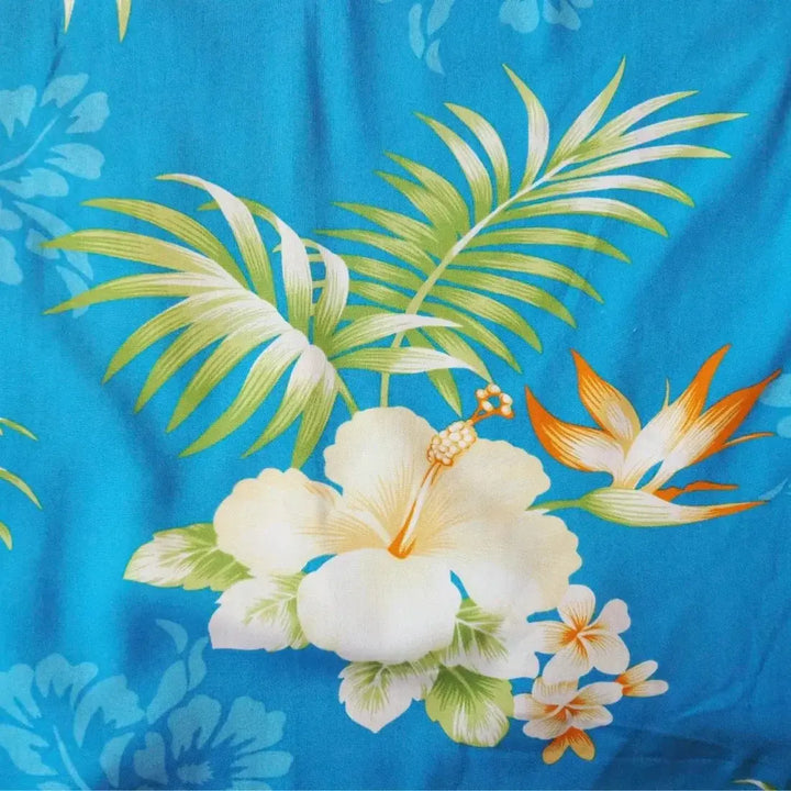 Passion Blue Maxi Hawaiian Dress Made in Hawaii