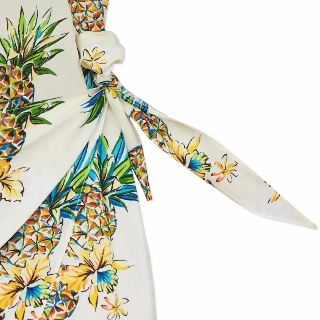 Pineapple Cream Honi Hawaiian Dress Made in Hawaii