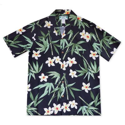 Pipiwai Black Hawaiian Rayon Shirt - Made In Hawaii