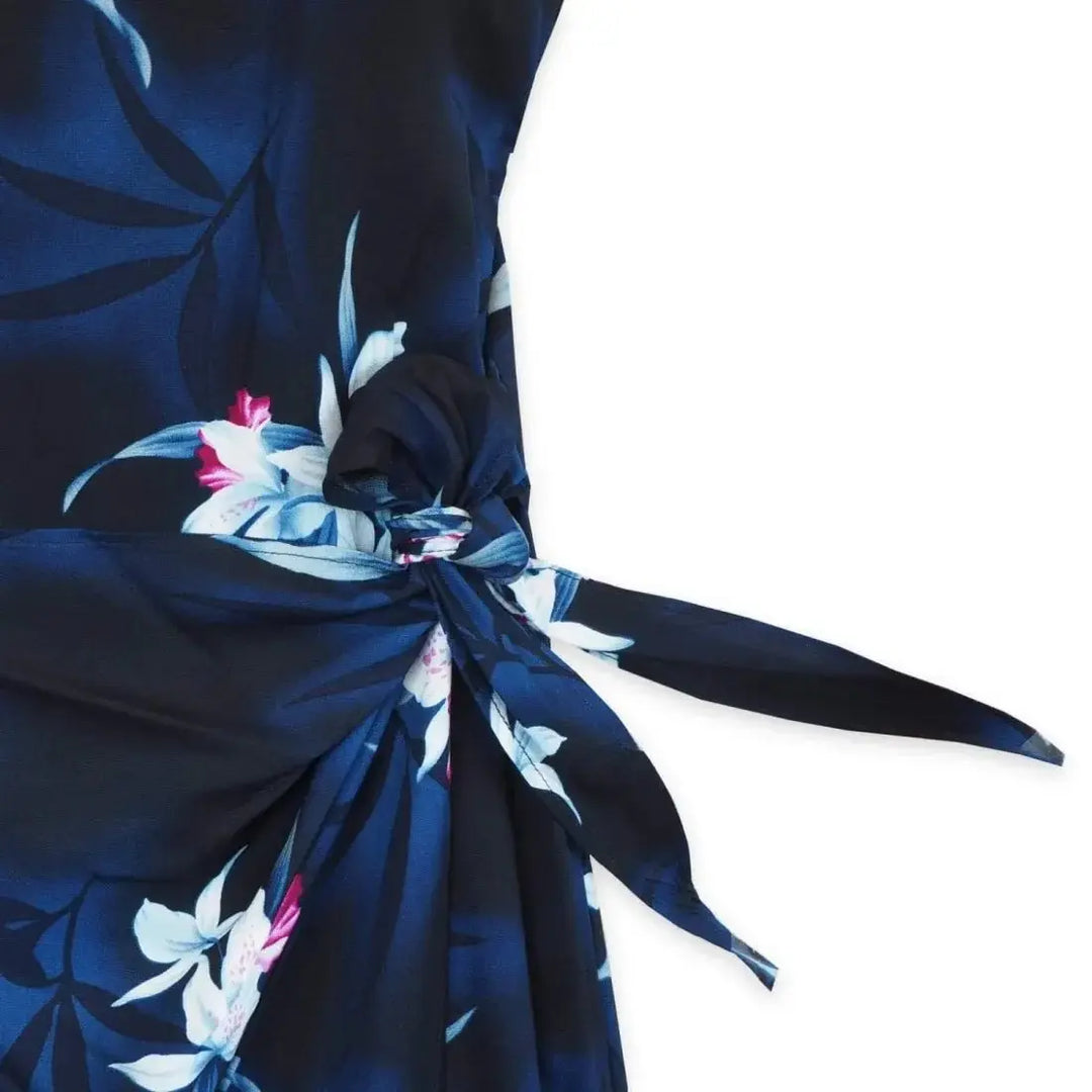 Poipu Grey Honi Hawaiian Dress Made in Hawaii