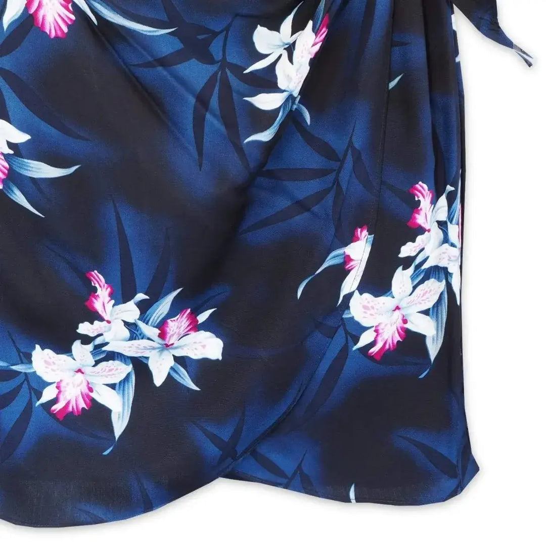 Poipu Grey Honi Hawaiian Dress Made in Hawaii