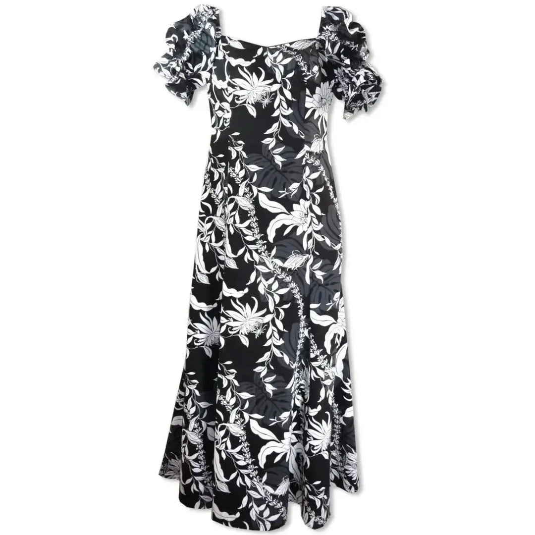 Punahou Black Aikane Hawaiian Dress Made in Hawaii