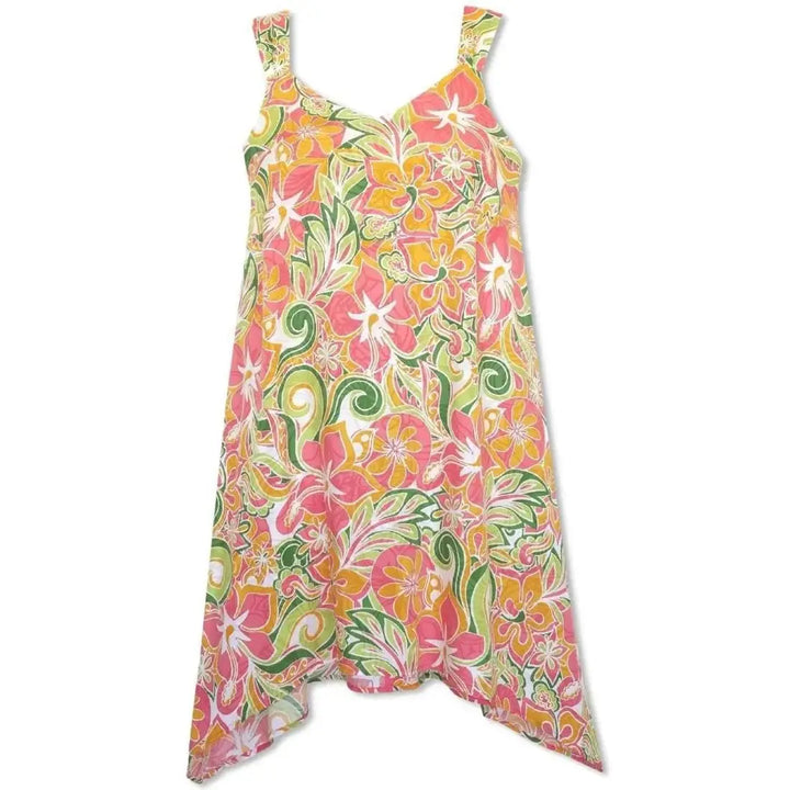 Seaglass Orange Swing Hawaiian Dress Made in Hawaii