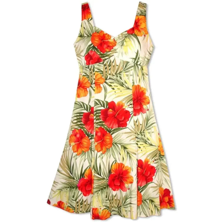 Tangerine Molokini Hawaiian Dress Made in Hawaii
