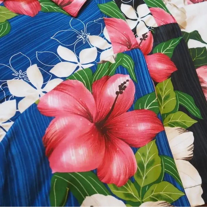 Vintage Aloha Blue Hawaiian Rayon Shirt - Made in Hawaii