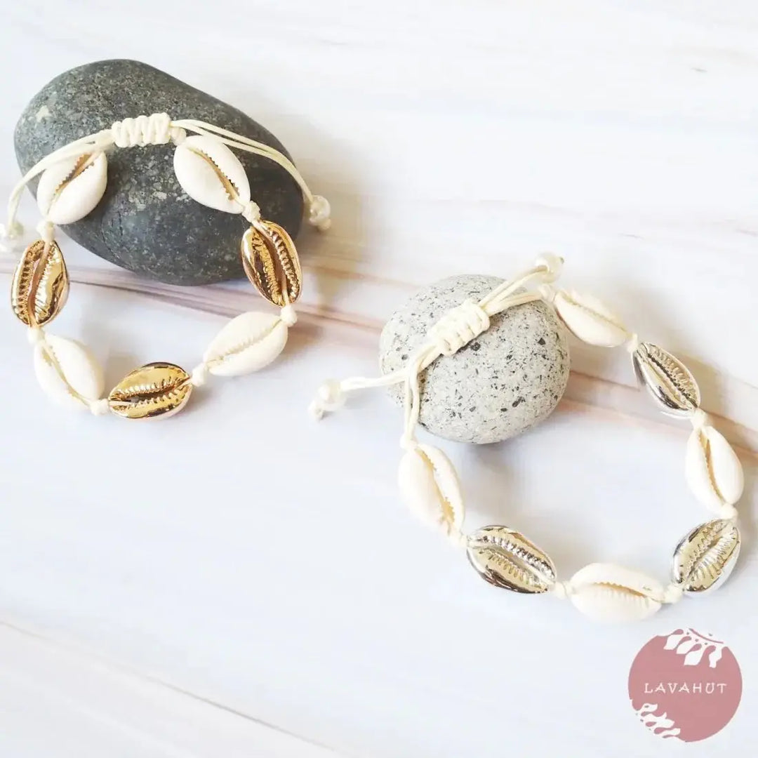 Waimea Cowry Gold Hawaiian Bracelet - Made in Hawaii