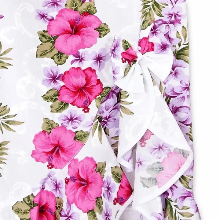 White Mist Naniloa Cotton Hawaiian Dress Made in Hawaii