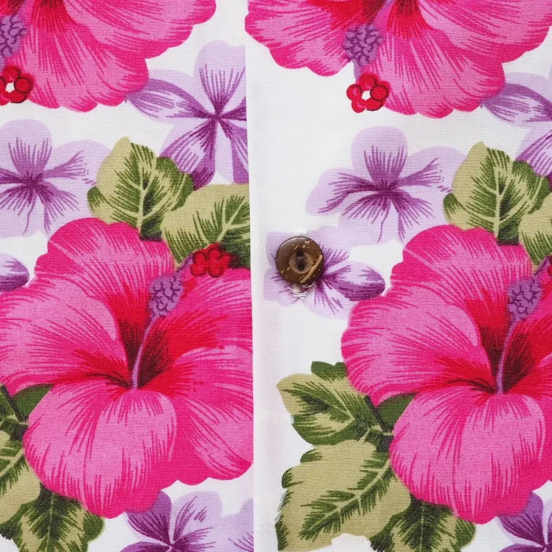 White Mist Women’s Hawaiian Cotton Shirt - Made in Hawaii