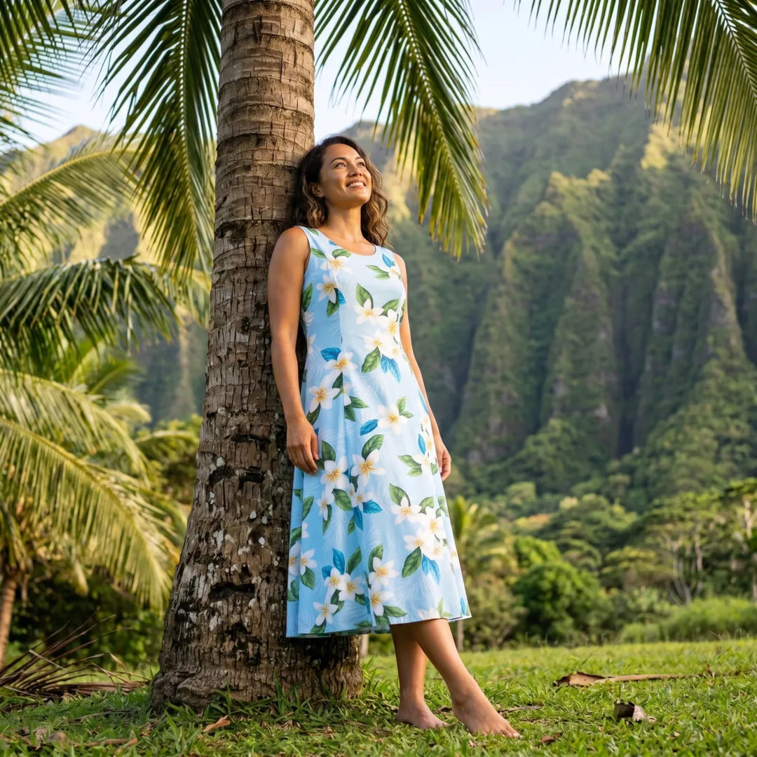 Maxi Hawaiian Floral Dresses - Lavahut