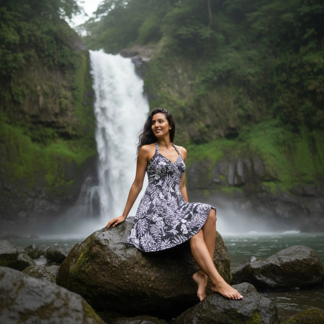 Napali Halter Short Hawaiian Dress
