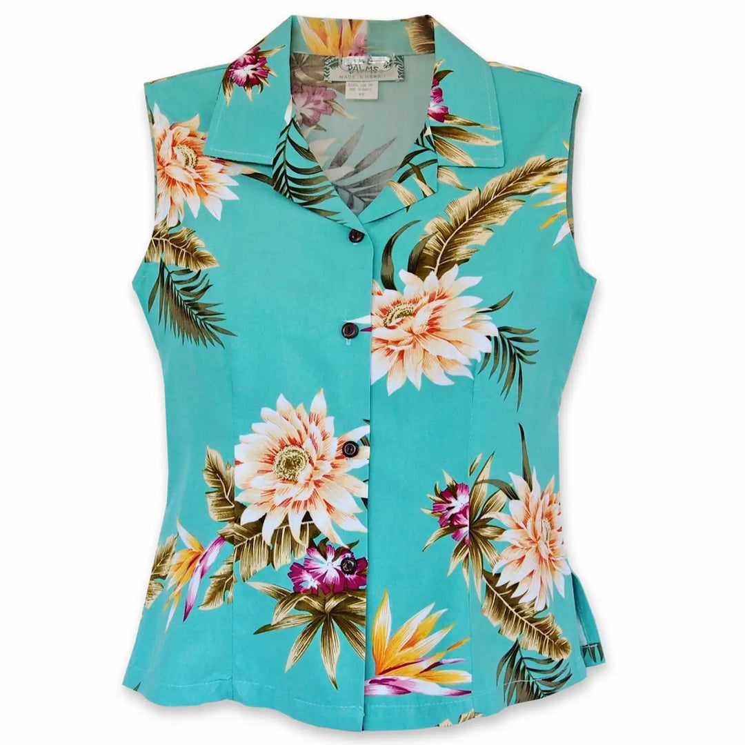 Sleeveless Hawaiian Shirts for Women