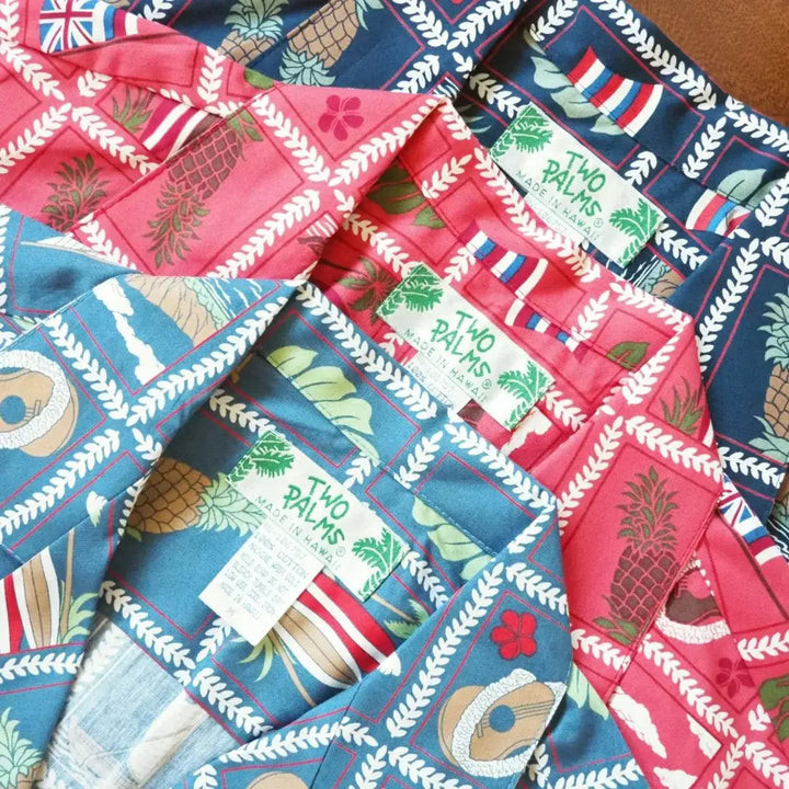 50th State Pink Hawaiian Cotton Shirt Made in Hawaii