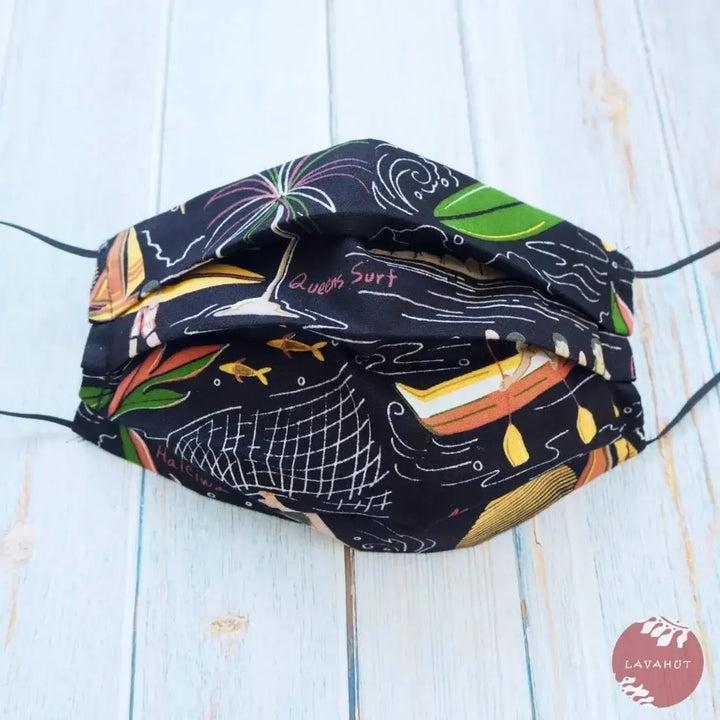 Accordion + Filter Pocket • Black Island Life - Made in Hawaii