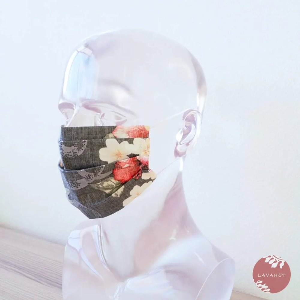 Accordion + Filter Pocket • Black Mist – Authentic Hawaiian Face Mask by Lavahut