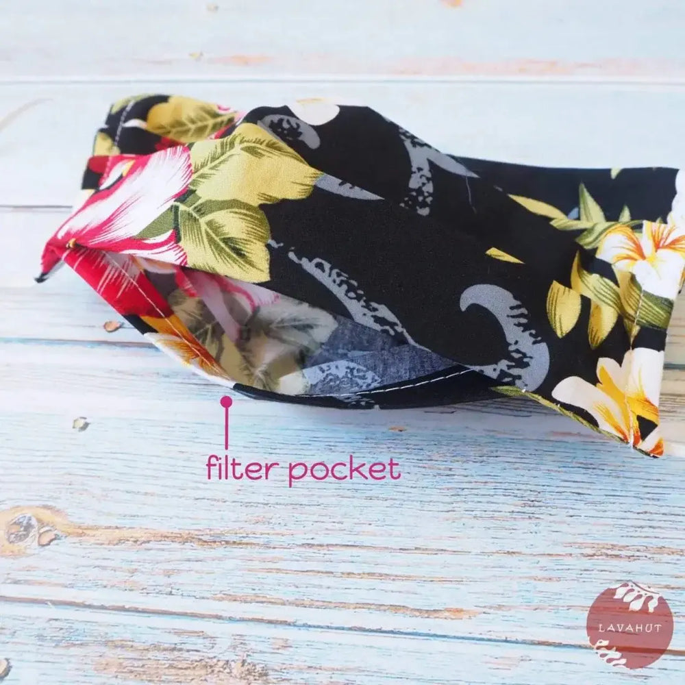 Accordion + Filter Pocket • Black Mist ~ Bright Side - Made in Hawaii
