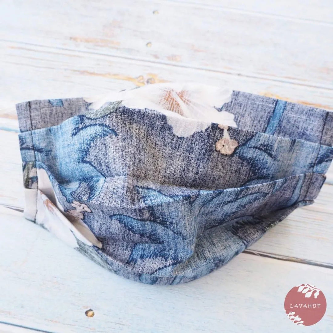 Accordion + Filter Pocket • Blue Koolina – Authentic Hawaiian Face Mask by Lavahut