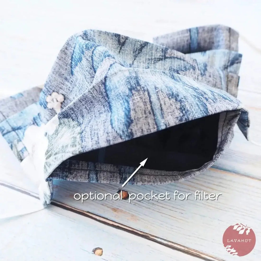 Accordion + Filter Pocket • Blue Koolina - Made in Hawaii