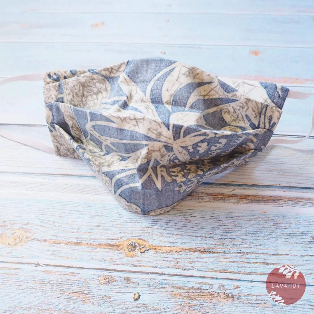Accordion + Filter Pocket • Blue Sweet Pineapple – Authentic Hawaiian Face Mask by Lavahut
