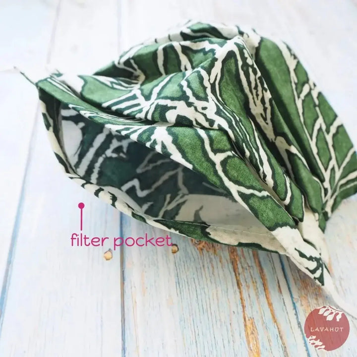 Accordion + Filter Pocket • Green Forest - Made in Hawaii