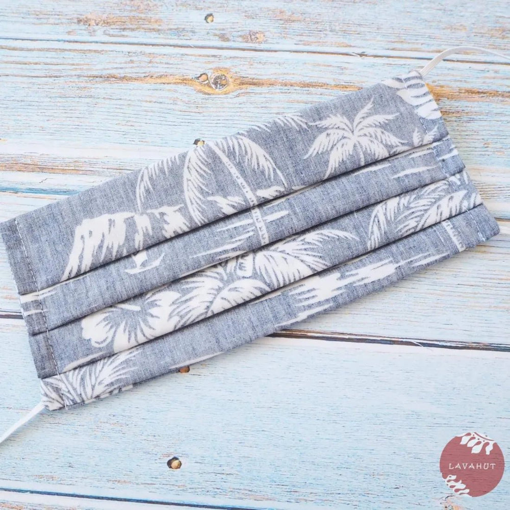 Accordion + Filter Pocket • Navy Island – Authentic Hawaiian Face Mask by Lavahut