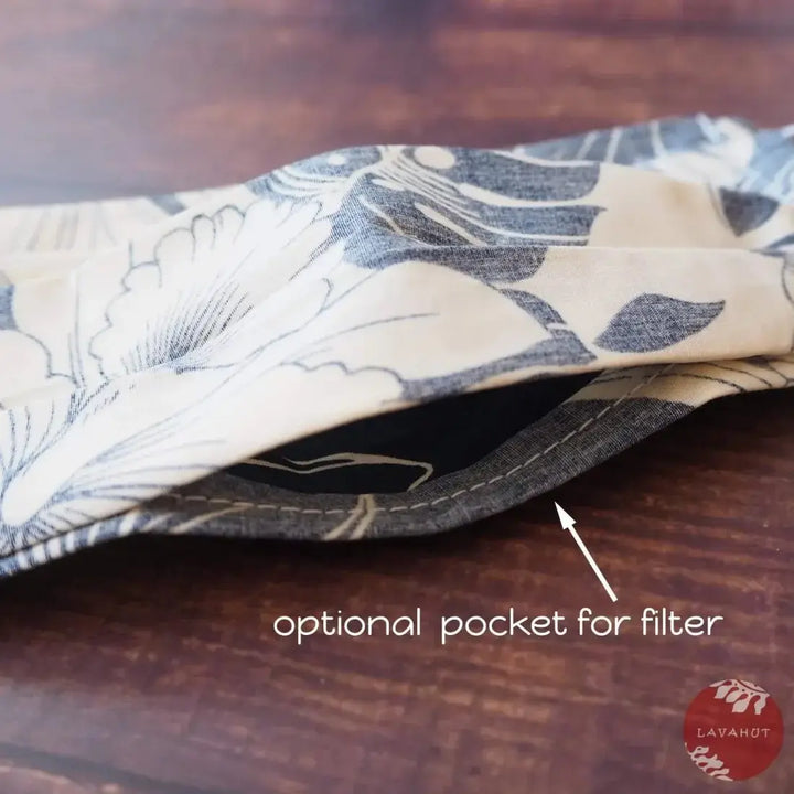 Accordion + Filter Pocket • Navy Orchid - Made in Hawaii