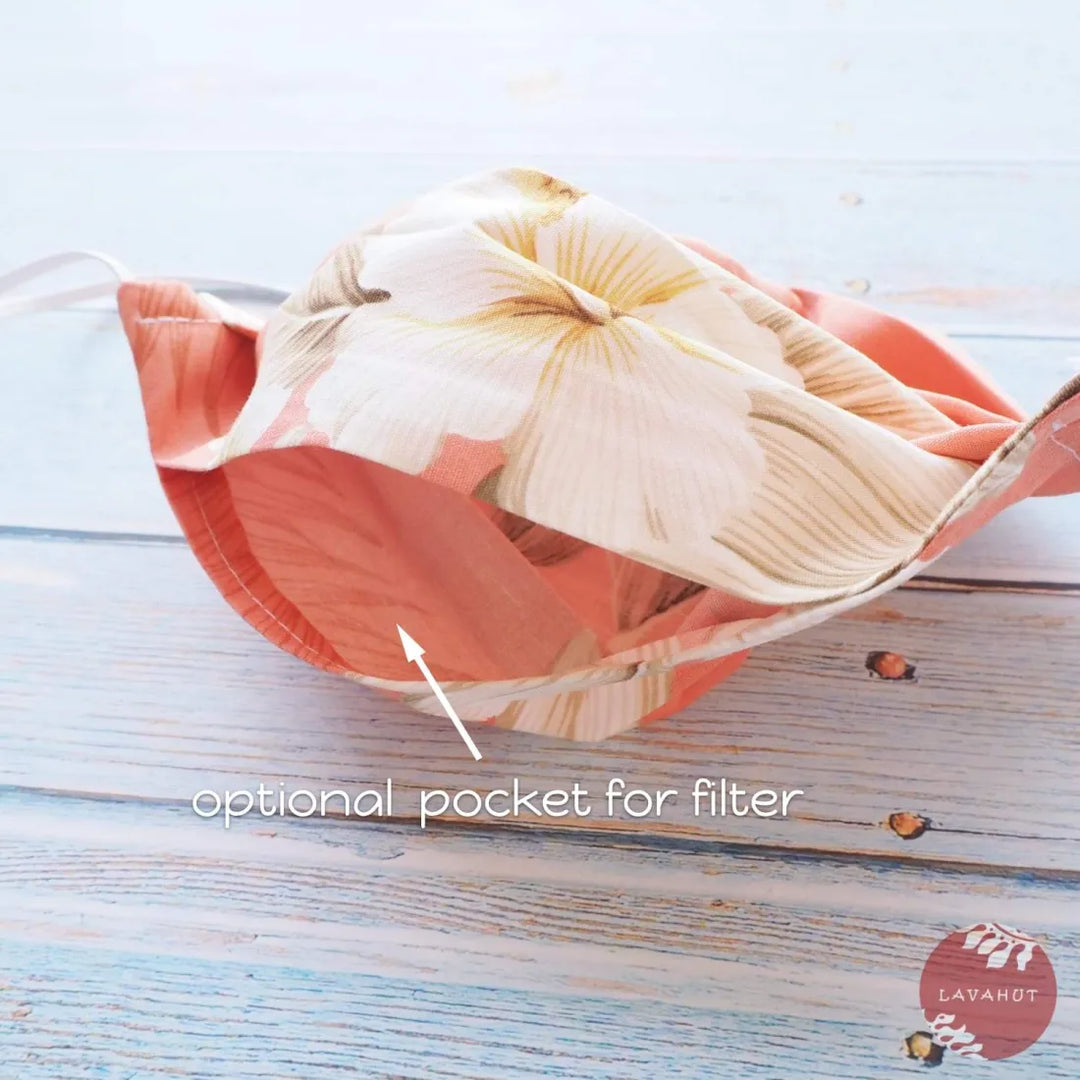 Accordion + Filter Pocket • Pink Hibiscus Joy - Made in Hawaii